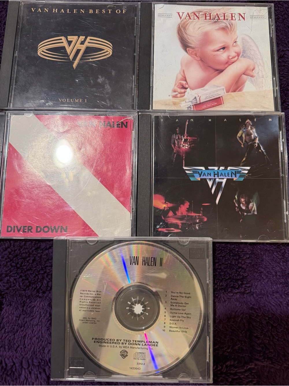 Van Halen CD Lot 5 cd’s Including 1984 and Best Of Van Halen